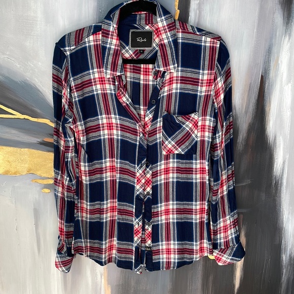 Rails flannel style soft button down top - Picture 1 of 4